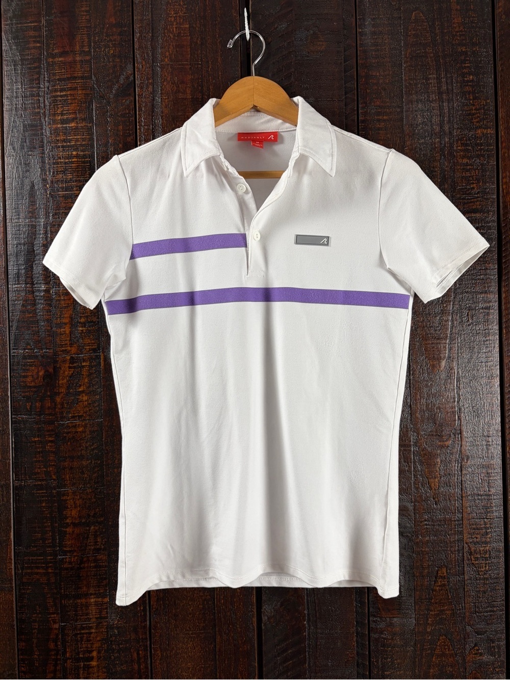 REDVANLY Women's White Polo Shirt Medium